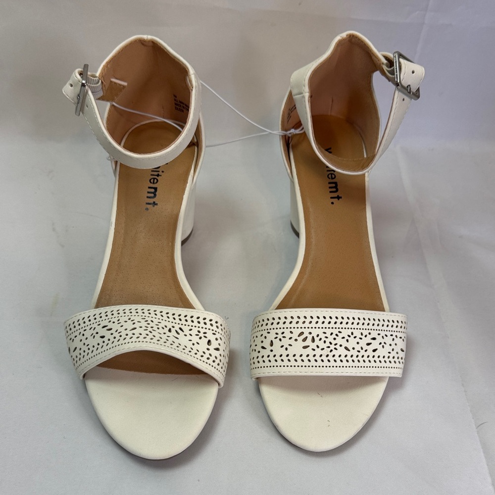 White Ankle Strap Sandals woman’s size 7M